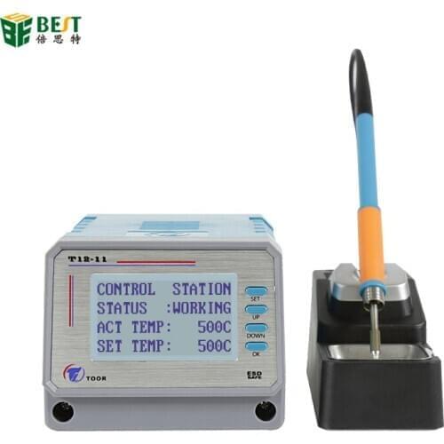BEST T12-11NEW Design Lead-free Quick Professional Mobile Repair Soldering Station For Mobile Phone Motherboard Repair