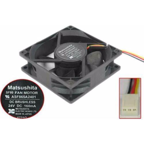 Matsushita ASF865A2401 Server Cooling Fan DC 24V 0.16A 80x80x25mm 3-wire
