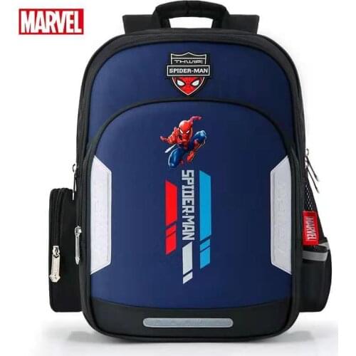 Disney Marvel School Bags For Boys Captain America Spider Man Primary Student Shoulder Orthopedic Backpack Grade 1-3 Mochila