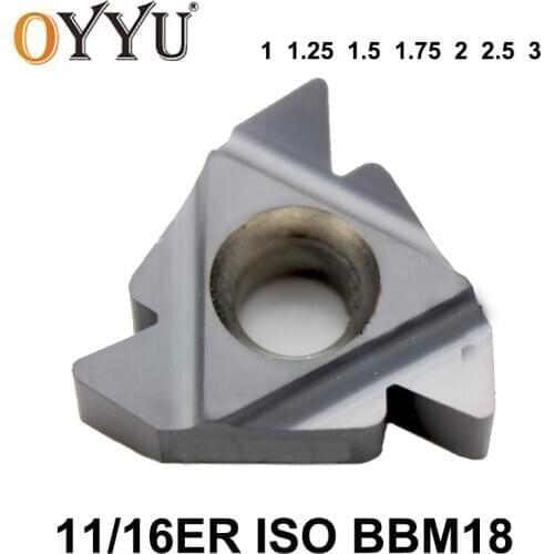 OYYU 11ER 16ER 1 1.25 1.5 1.75 2 2.5 3 ISO BBM18 1.0ISO 1.25ISO 1.50ISO 1.75ISO 2.0ISO 2.50ISO Threading Lathe Cutter Turning