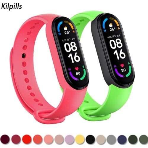 Bracelet for Mi band 6 Strap Sport Silicone Miband4 miband 5 Wrist correa Replacement Wristband for xiaomi Mi band 4 3 5 strap