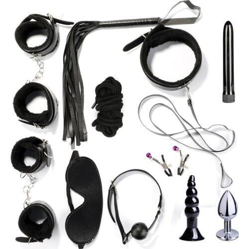 Sex Toys For Couples Bondage Vibrators Set Kit SM Restraint BDSM Slave Anal Plug Vibrator Flirt Games Erotic Toys for Women Men