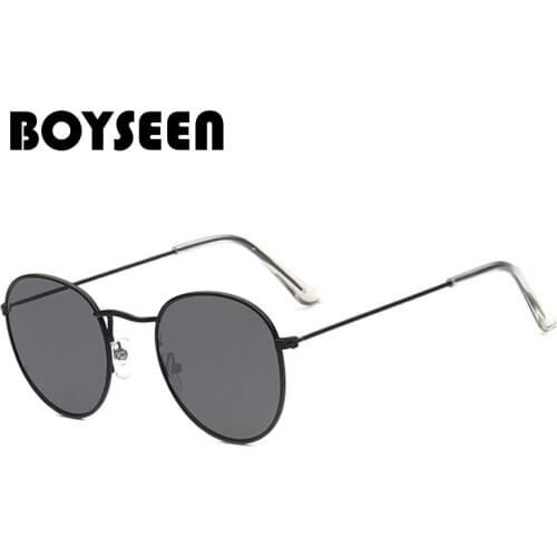 Boyseen New Sunglasses Trend Round Frame Sunglasses Colorful Reflective Sunglasses 3447X