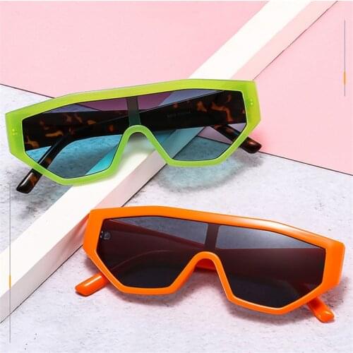 New unisex color one-piece lens sunglasses trendy fashion big frame sunglasses women sports street driving glasses men