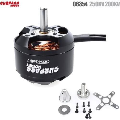 SURPASS HOBBY C6354 250KV/200KV Brushless Motor for RC Airplane Fixed-wing Glider Aircraft