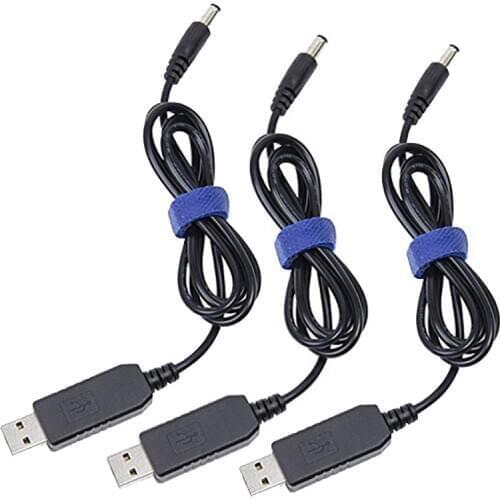 USB to DC Convert Cable 5V Voltage Step-Up Cable 5.5x2.1mm DC Male 1M New