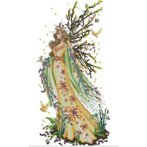 Goddess of the Earth Gaia patterns Counted Cross Stitch 11CT 14CT DIY Chinese Cross Stitch Kits Embroidery Needlework Sets