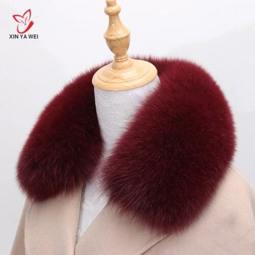 Fox fur collar, winter, natural Fox fur, male, female, down jacket, coat, fur collar, bib, versatile,wild,100%, fur