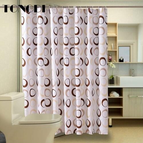 TONGDI Bubble Shower Curtain Waterproof Eco-friend Pattern Quick-drying Printing Purity For Bathroom Washroom Home Polyester