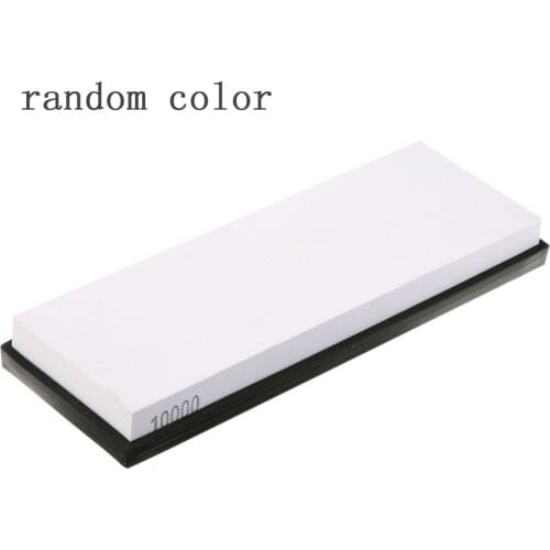 1 Set Corundum 10000 Grit Sharpening Water Stone Practical Kitchen Dual Whetstone Sharpener Random Color Home Tool