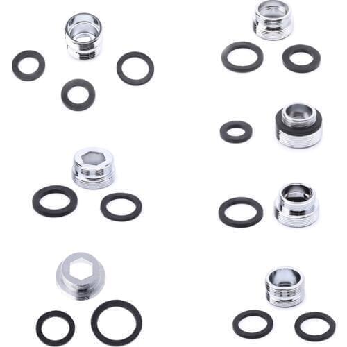 1 Pc Outside Thread Adapter&Gasket Solid Metal Adaptor Outside Thread Water Saving Kitchen Faucet Tap Aerator Connector