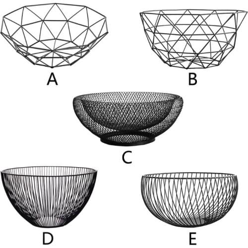 1 Pc Metal Fruit Vegetable Storage Bowls Kitchen Egg Baskets Holder Nordic Minimalism