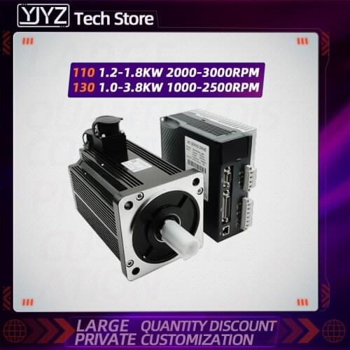 110/130 Servo Motor Set 1.5KW1.8KW2KW2.3KW2.6KW Constant Torque Servo Brand New