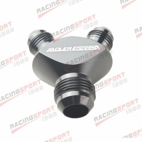 12 AN -12 AN to 2x -8 AN 8 AN Y Block Adapter Fittings Adaptor Black