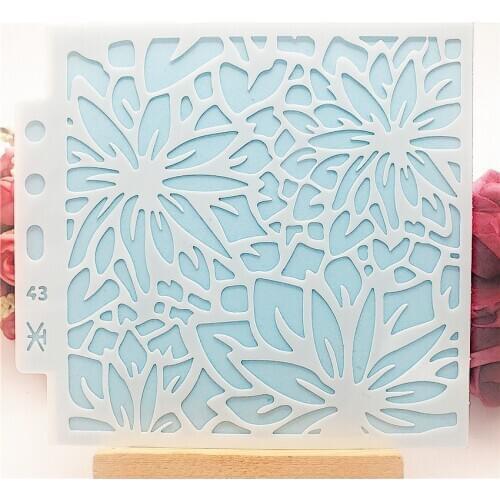13*14cm blossom Cover templat scrapbook stencil spray plastic mold shield DIY cake hollow Embellishment printing lace ruler