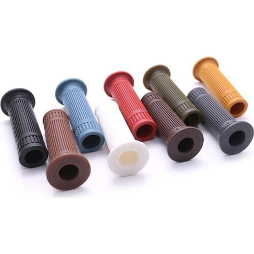 2x Universal 1'' 25mm Handle Bar Motorcycle Rubber Hand Grips Grip Handlebar End Dirt bike Old School Bobber Touring