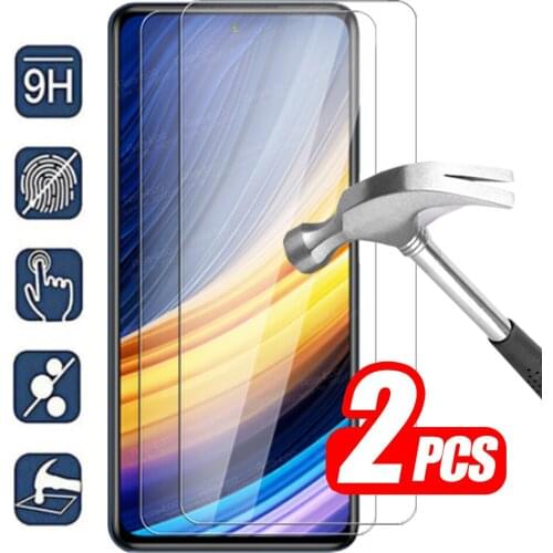 2pcs Protective Glass For Xiaomi Poco X3 Pro X 3 NFC Xiomi Mi Pocco Pocophone F1 F2 M3 Screen Protector Tempered Glas Cover Film