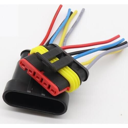 5 Pin Way Sealed Waterproof Electrical Wire Connector Plug Set auto connectors with cable