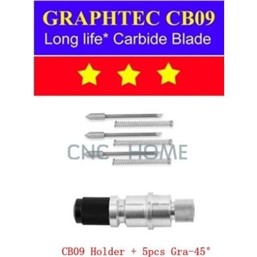 5pcs 45 degree Graphtec cb09 Blades + 1pc Graphtec CB09 Blade Holder For CB09 GRAPHTEC VINYL CUTTER PLOTTER
