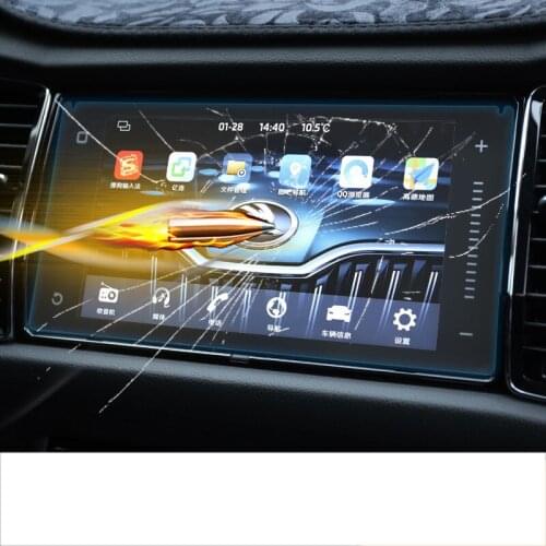 Lsrtw2017 car GPS navigation screen anti-scratch protective toughened film for skoda Karoq 2017 2018 2019 yeti