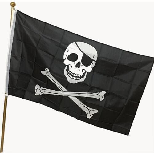 Boys Girls Home Decor Party Supplies Skull Bones Grommets Decor Jolly Roger Banners Skull Crossbones Pirate Flags Kids Gift Toys