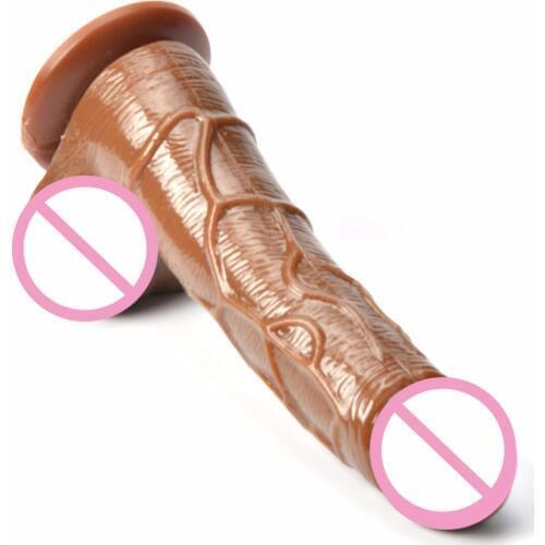 CandiWay Realistic Dildo Sex Products Artificial soft silicone Penis, Big Anal plug porn BASICS Suction Cup ,Sex Toys for Woman