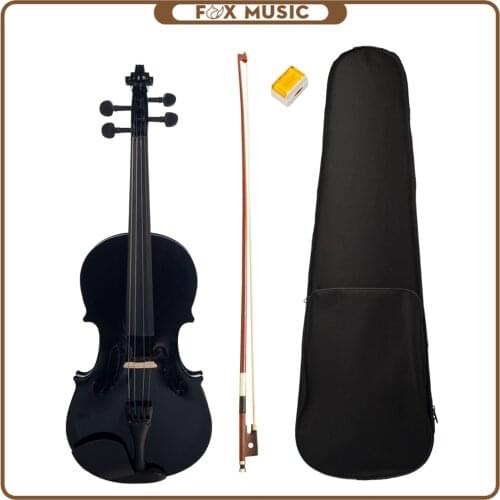 Naomi 4/4 Violin Black Maple Wood Acoustic Violin With Case, Rosin, Bow New