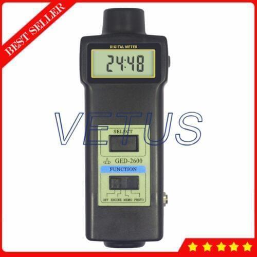 Digital Engine Laser Tachometer GED2600 2 in 1 Digital with Motor Machine Automobile Rotate Speed Tester gauge