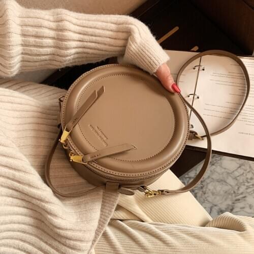 French Niche Design Handbag Women 2021 New Simplicity Small Round Bag Lady Fashion Shoulder Bag Female Luxury Crossbody Bag