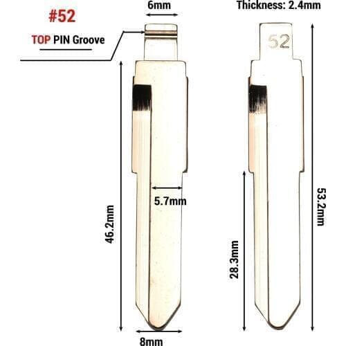 Kutery Remote Car Key Uncut Blade #52 For Suzuki Grand Vitara Ignis Liana Samurai Swift Sx4 S-Cross
