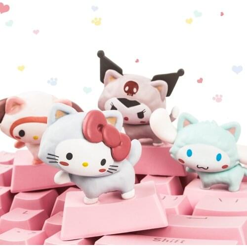 Keycap Anime and Games PBT DIY Kawaii key cap mechanical keyboards keycaps for mechanical keyboards R4 height Cherry MX axis