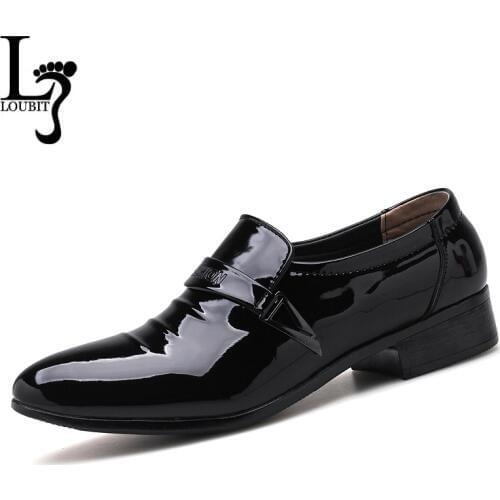 L LOUBIT Men's Patent Leather Shoes