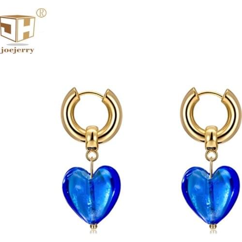 Cute Fashion Hearts Hoop Earrings For Women Hanging Earrings 18k Gold Plated Vintage 2021 Trend