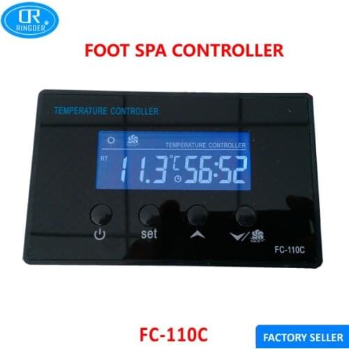 RINGDER FC-110C 230V30A LCD Mini Sauna Room Foot Spa Digital Temperature Controller With Countdown Timer Regulator Thermostat