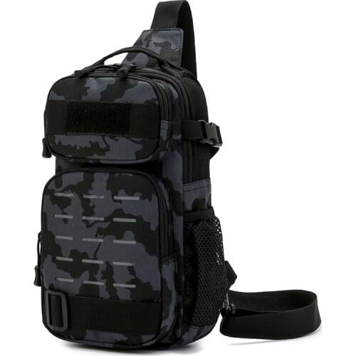 Mens Multifunction Shoulder Bag Army Military Cross Body Sling Chest Bags Tactical Crossbody Pack Casual Travel Pack For Male