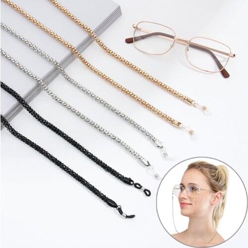 Fashion Simple Metal Glasses Chain Non-slip Vintage Sunglasses Lanyard Necklace Eyeglasses Holder Neck Strap Rope Eyewear Decor