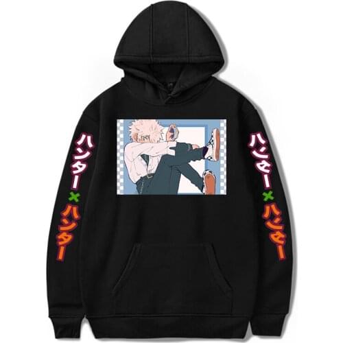Cute Hunter X Hunter Mens Hoodies Men Women Pullovers Hoodies Sweatshirts Cartoon leisure oversize Anime Hoody Streetwear Tops