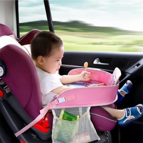 Baby Stroller Tray Pram Car Seat Travel Play Tray Kids Toys Snack Holder Children Portable Waterproof Storage Game Table Playpen