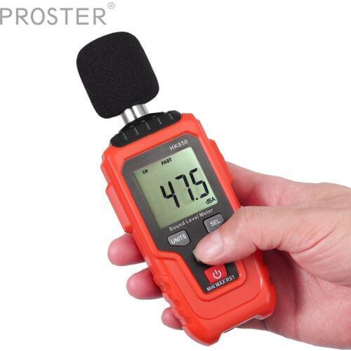 Proster for Digital Sound Level Meter 35dBA-135dBA with LED Backlight Display Portable 0.1dB Digital Sound Level Meter