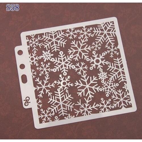 Snowflake Layering Stencils graffiti hand copied board hollowed out photo album graphic spray painting tool
