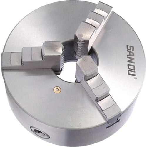 Three-jaw self-centering chuck K11-315, K11-315A, precision lathe linkage jaws, rear installation, front installation