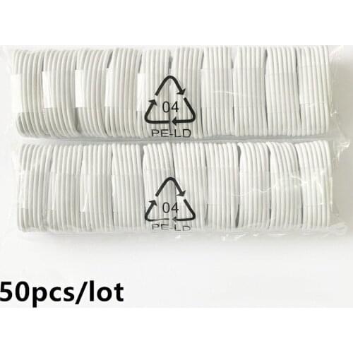 50pcs/lot USB Data charge Cable High Quality For phone12 pro max 11 Xs max Xr X 8 7 6 plus 6s 5 se charging cables charger cord