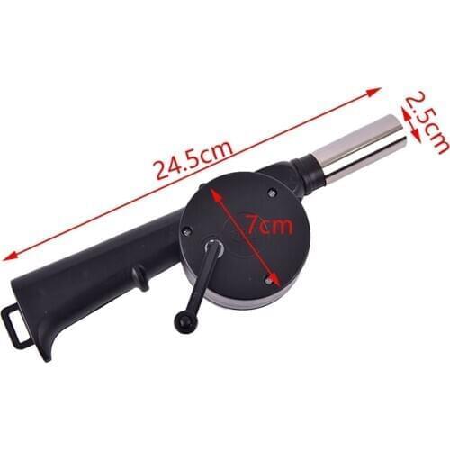 1PC BBQ Fan Air Blower Outdoor Cooking For Barbecue Fire Bellows Hand Crank Tool For Picnic Camping