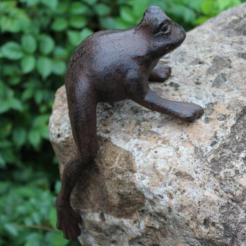 Vintage Home Garden Decor Cast Iron Frog Figurines Statue