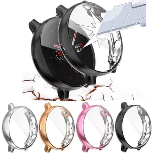 9D Screen Protector + Case for Samsung Galaxy Watch Active 2 40mm 44mm Bumper HD Full coverage Protection Cover Coque Active2