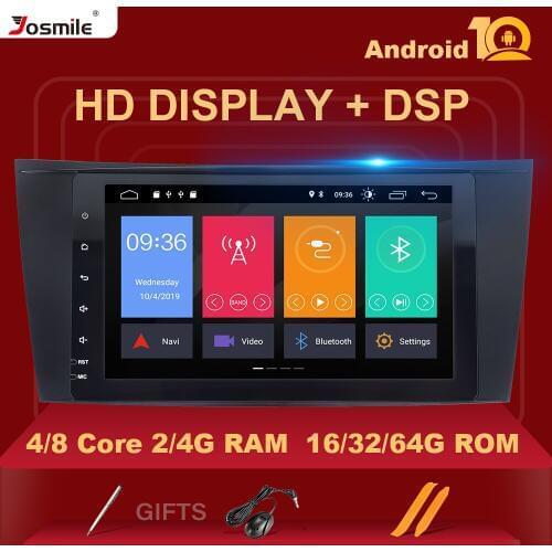 2 din Android 10 Car DVD Multimedia For Mercedes Benz E-class W211 E200 E220 E300 E350 E240 E270 CLS CLASS W219 Radio DSP4G 64G