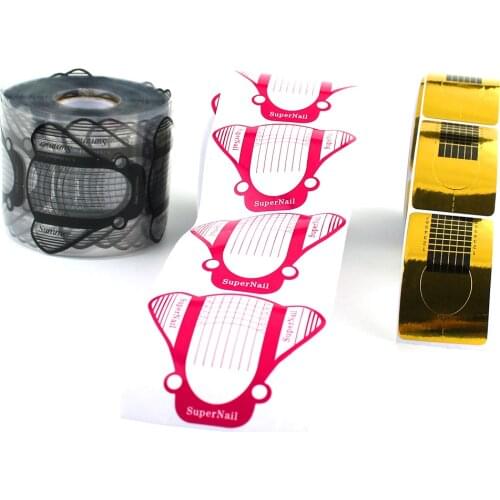 20/50/100pcs French Nail Form Sticker Acrylic Gel Tips for Nail Art Extension Builder Manicure Guide Stencils Nail Tools