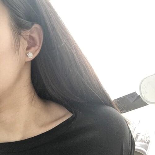 2020 jewelry female fashion earrings metal contracted earrings Korean woman multi-layered leaf rose earrings wholesale