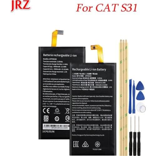 4000mAh For CAT S31 APP00240 Battery Mobile Phone High Quality Replacement Batteria Batterie Batterij For CAT S31 AUCC+Tools
