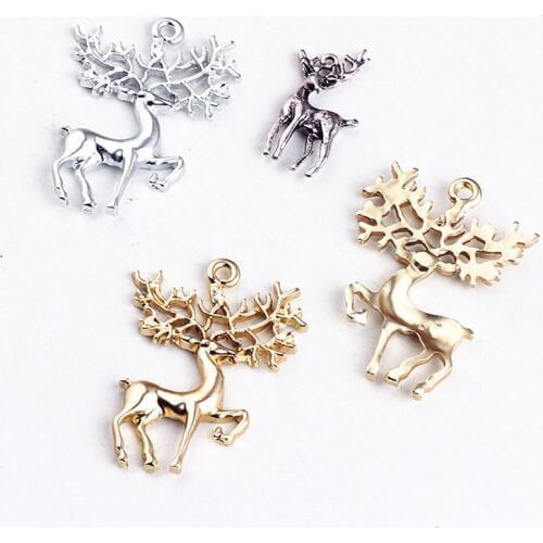 6pcs Brooch Pin Female Coat Sweater Scarf Deserve Fashionable Woman Alloy White Gold Fawn On Christmas Day Jewelry